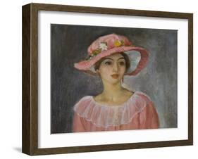 The Pink Hat-Henri Lebasque-Framed Giclee Print