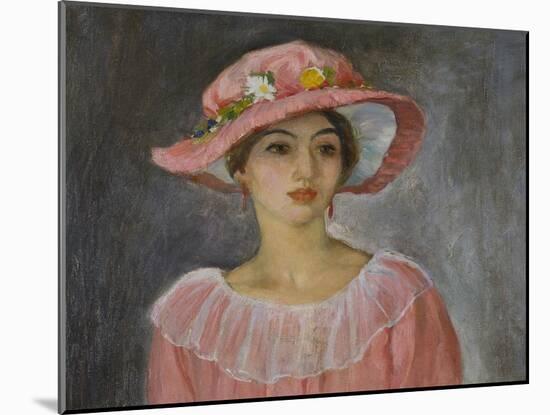 The Pink Hat-Henri Lebasque-Mounted Giclee Print