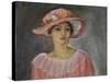The Pink Hat-Henri Lebasque-Stretched Canvas