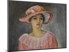 The Pink Hat-Henri Lebasque-Mounted Giclee Print