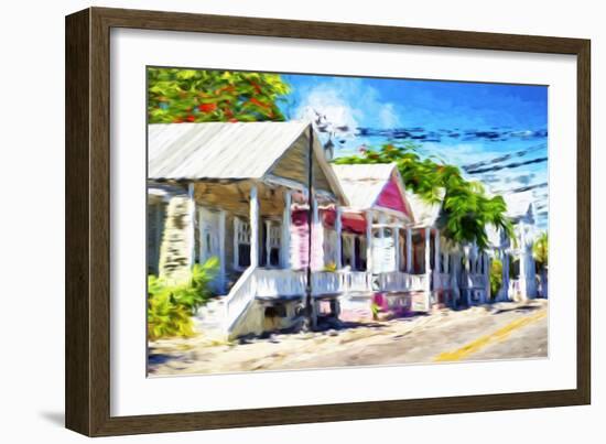 The Pink House - In the Style of Oil Painting-Philippe Hugonnard-Framed Giclee Print