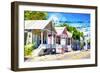 The Pink House - In the Style of Oil Painting-Philippe Hugonnard-Framed Giclee Print