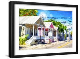 The Pink House - In the Style of Oil Painting-Philippe Hugonnard-Framed Giclee Print