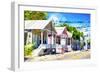 The Pink House - In the Style of Oil Painting-Philippe Hugonnard-Framed Giclee Print