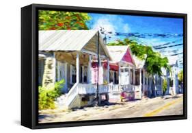 The Pink House - In the Style of Oil Painting-Philippe Hugonnard-Framed Stretched Canvas