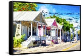 The Pink House - In the Style of Oil Painting-Philippe Hugonnard-Framed Stretched Canvas