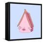 The Pink House-Danielle O'Malley-Framed Stretched Canvas