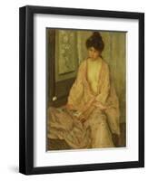 The Pink Kimono-Frederick Carl Frieseke-Framed Giclee Print