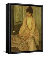 The Pink Kimono-Frederick Carl Frieseke-Framed Stretched Canvas