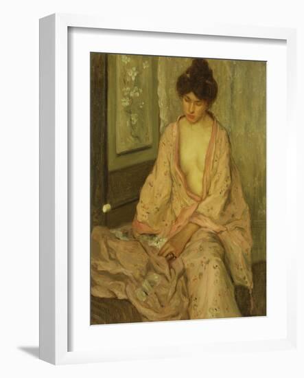 The Pink Kimono-Frederick Carl Frieseke-Framed Giclee Print