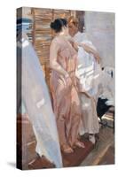 The Pink Robe. after the Bath-Joaquín Sorolla y Bastida-Stretched Canvas