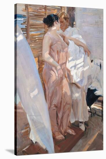 The Pink Robe. after the Bath-Joaquín Sorolla y Bastida-Stretched Canvas