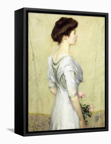 The Pink Rose, 1910-Lilla Cabot Perry-Framed Stretched Canvas