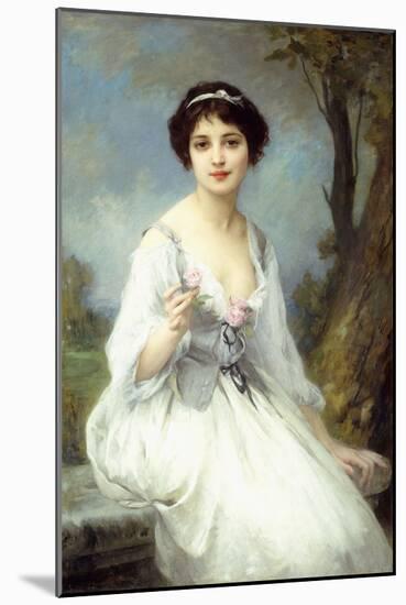 The Pink Rose, (Oil on Canvas)-Charles Amable Lenoir-Mounted Giclee Print