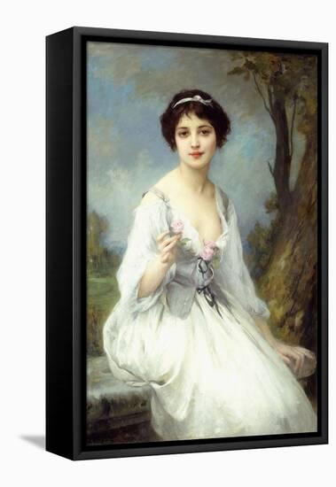 The Pink Rose, (Oil on Canvas)-Charles Amable Lenoir-Framed Stretched Canvas