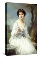 The Pink Rose, (Oil on Canvas)-Charles Amable Lenoir-Stretched Canvas