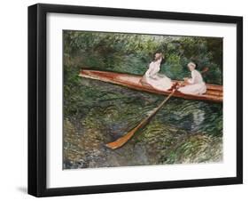 The Pink Rowing Boat-Claude Monet-Framed Giclee Print