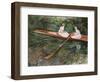 The Pink Rowing Boat-Claude Monet-Framed Giclee Print