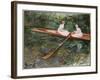 The Pink Rowing Boat-Claude Monet-Framed Giclee Print