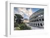 The pink sky at sunrise frames the ancient Colosseum (Flavian Amphitheatre), UNESCO World Heritage -Roberto Moiola-Framed Photographic Print