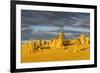 The Pinnacles Limestone Formations at Sunset in Nambung National Park-Michael Runkel-Framed Photographic Print