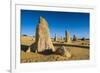 The Pinnacles Limestone Formations at Sunset in Nambung National Park-Michael Runkel-Framed Photographic Print