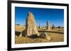 The Pinnacles Limestone Formations at Sunset in Nambung National Park-Michael Runkel-Framed Photographic Print