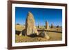 The Pinnacles Limestone Formations at Sunset in Nambung National Park-Michael Runkel-Framed Photographic Print