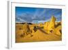 The Pinnacles Limestone Formations at Sunset in Nambung National Park-Michael Runkel-Framed Photographic Print