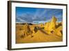 The Pinnacles Limestone Formations at Sunset in Nambung National Park-Michael Runkel-Framed Photographic Print