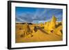 The Pinnacles Limestone Formations at Sunset in Nambung National Park-Michael Runkel-Framed Photographic Print