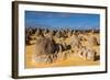 The Pinnacles Limestone Formations at Sunset in Nambung National Park-Michael Runkel-Framed Photographic Print