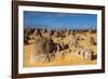 The Pinnacles Limestone Formations at Sunset in Nambung National Park-Michael Runkel-Framed Photographic Print