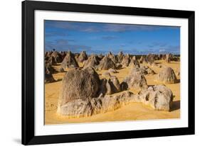 The Pinnacles Limestone Formations at Sunset in Nambung National Park-Michael Runkel-Framed Photographic Print