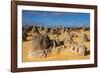 The Pinnacles Limestone Formations at Sunset in Nambung National Park-Michael Runkel-Framed Photographic Print