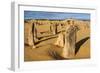 The Pinnacles Limestone Formations at Sunset in Nambung National Park-Michael Runkel-Framed Premium Photographic Print