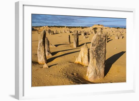 The Pinnacles Limestone Formations at Sunset in Nambung National Park-Michael Runkel-Framed Photographic Print