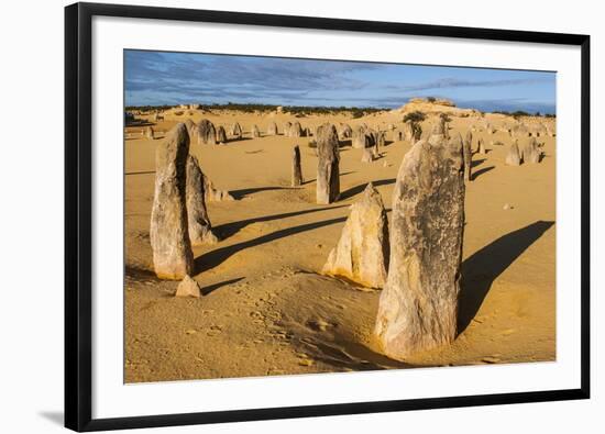 The Pinnacles Limestone Formations at Sunset in Nambung National Park-Michael Runkel-Framed Photographic Print