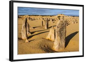 The Pinnacles Limestone Formations at Sunset in Nambung National Park-Michael Runkel-Framed Photographic Print