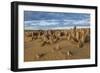 The Pinnacles Limestone Formations at Sunset in Nambung National Park-Michael Runkel-Framed Premium Photographic Print