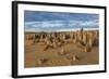 The Pinnacles Limestone Formations at Sunset in Nambung National Park-Michael Runkel-Framed Photographic Print