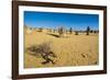 The Pinnacles Limestone Formations at Sunset in Nambung National Park-Michael Runkel-Framed Photographic Print