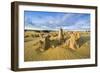 The Pinnacles Limestone Formations at Sunset in Nambung National Park-Michael Runkel-Framed Photographic Print