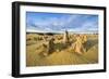 The Pinnacles Limestone Formations at Sunset in Nambung National Park-Michael Runkel-Framed Photographic Print