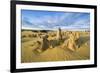 The Pinnacles Limestone Formations at Sunset in Nambung National Park-Michael Runkel-Framed Photographic Print