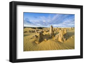 The Pinnacles Limestone Formations at Sunset in Nambung National Park-Michael Runkel-Framed Photographic Print