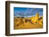 The Pinnacles Limestone Formations at Sunset in Nambung National Park-Michael Runkel-Framed Photographic Print