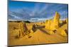 The Pinnacles Limestone Formations at Sunset in Nambung National Park-Michael Runkel-Mounted Photographic Print