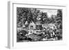 The Pioneer's Home on the Western Frontier, Pub. by Currier and Ives, 1867-American School-Framed Giclee Print