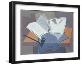 The Pipe and the Open Book, 1926-Juan Gris-Framed Giclee Print